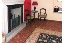 14 cm hexagonale Terracotta-Fliese