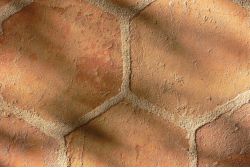 Terre cuite hexagonale côté 14 cm