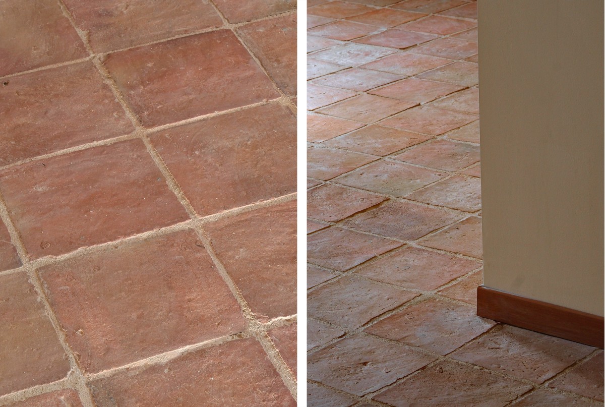 25x25 cm quadratische Terracotta-Fliese